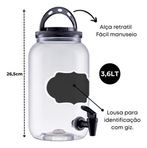 7 Dispenser Amaciante E Sabão Em Pó Liquido 3,6l Lousa Cores