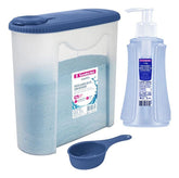 Porta Sabão Pó 1kg + Dosador+ Porta Sabão Liquido Detergente