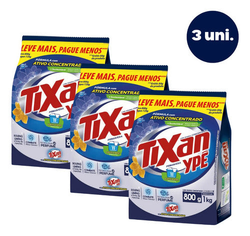 Kit 3 Sabão Em Pó Tixan Ypê 800g Atacado Revenda Barato