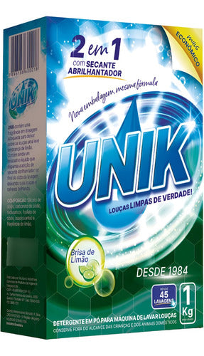 Sabão Unik Máquina Lava Louça 2em1 C/ Secante Abrilhantador