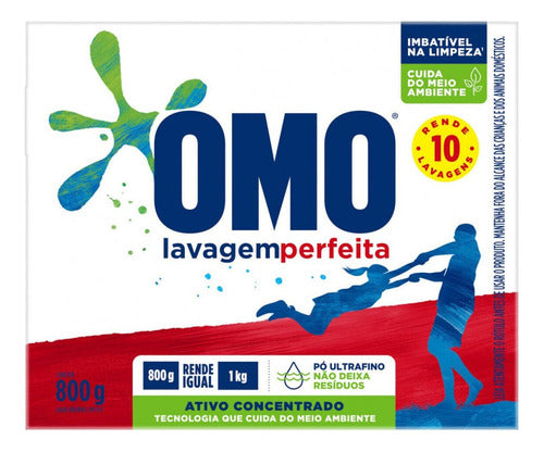 Kit  2 Cx Sabão Po Omo 800g 1 Amaciante Comfort 1l