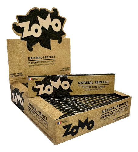 Caixa Seda Zomo Browm Marrom Grande Smoking King Size C/ 50