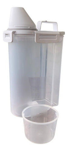 Pote Porta Sabão Em Pó E Liquido Dispenser C/tampa Hermético