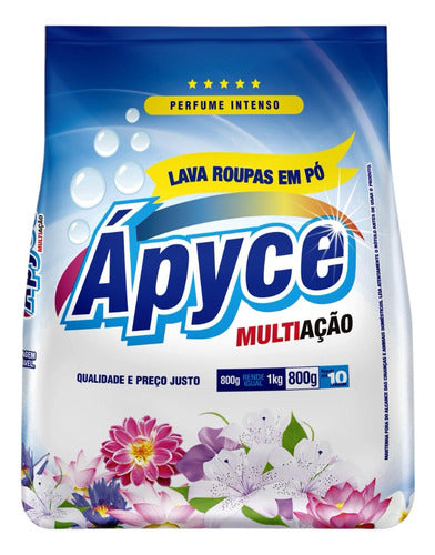 Kit 10 Sabão Em Pó Lava Roupas Ápyce Limpa Bem E Barato