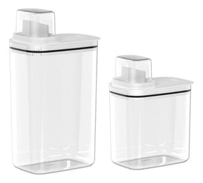 Kit Dispenser De Amaciante/sabão Em Pó/ Liquido 1,5l E 2,3l