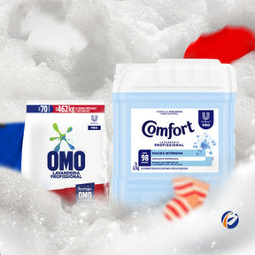 Lava Roupas Omo 5,6kg + Amaciante Lavanderia Comfort 7l