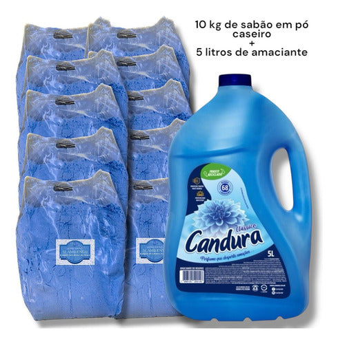 Sabão Em Pó Caseiro 10kg Amaciante Candura 5l Preço Atacado