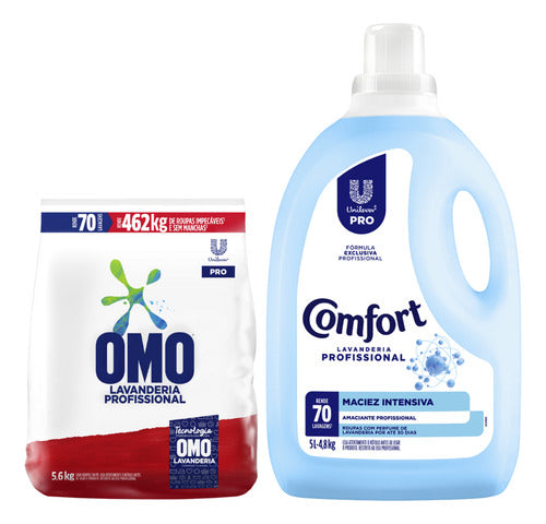 Lava Roupas Omo 5,6kg + Amaciante 5l Comfort